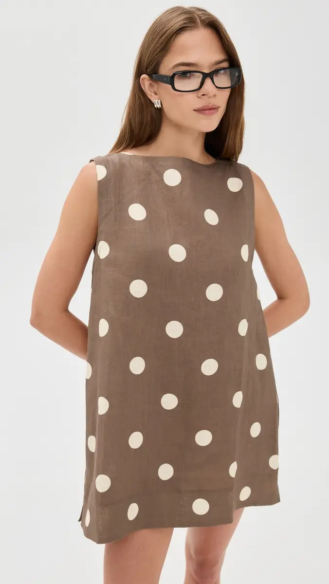 VRG GRL Aftersun Linen Mini Dress Spot | Thumbnail 2 VRG GRL Aftersun Linen Mini Dress Spot | Thumbnail 2