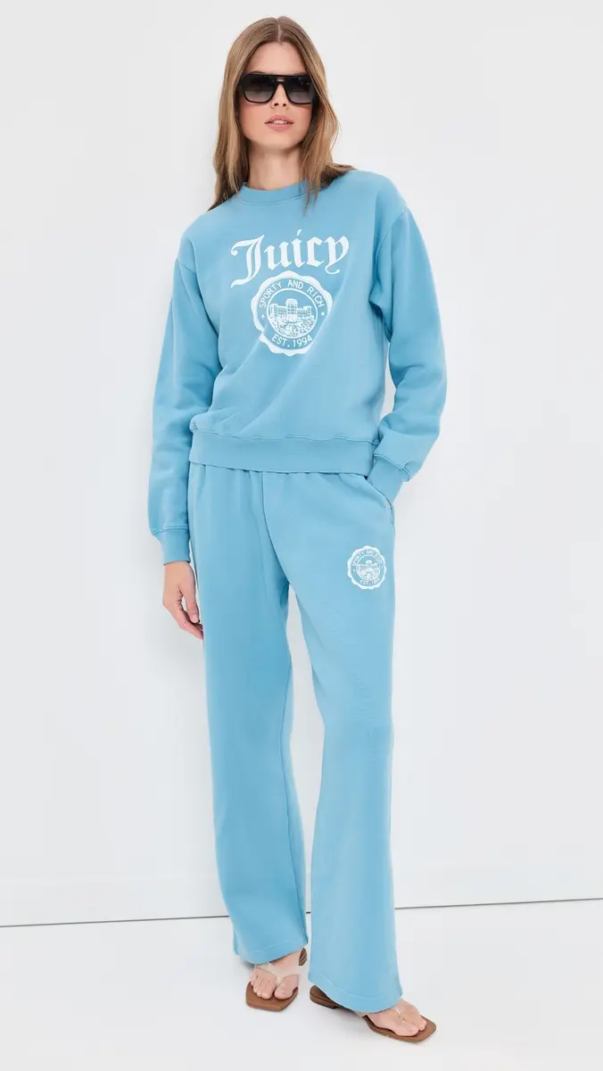 Sporty & Rich X Juicy Couture Emblem Wide Sweatpants | Thumbnail 5