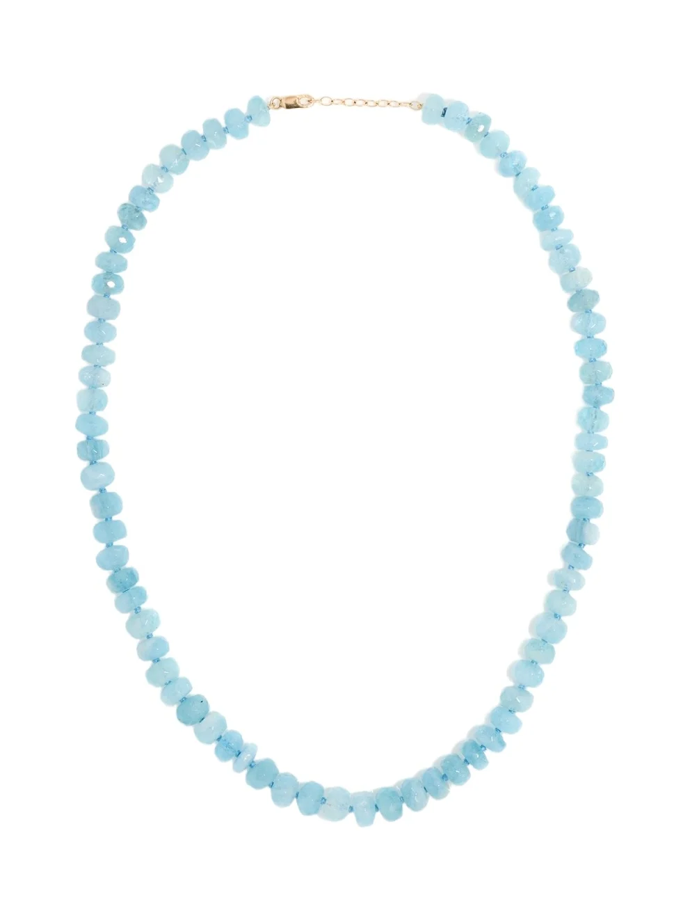 14k Aquamarine Crystal Necklace