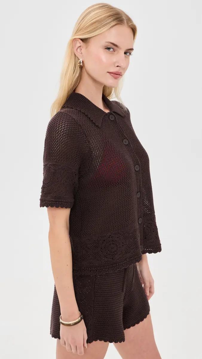Marine Layer Crochet Button Down | Thumbnail 4 Marine Layer Crochet Button Down | Thumbnail 4