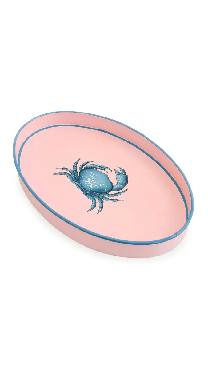 LES OTTOMANS Flora Hand Painted Iron Tray | Thumbnail 5