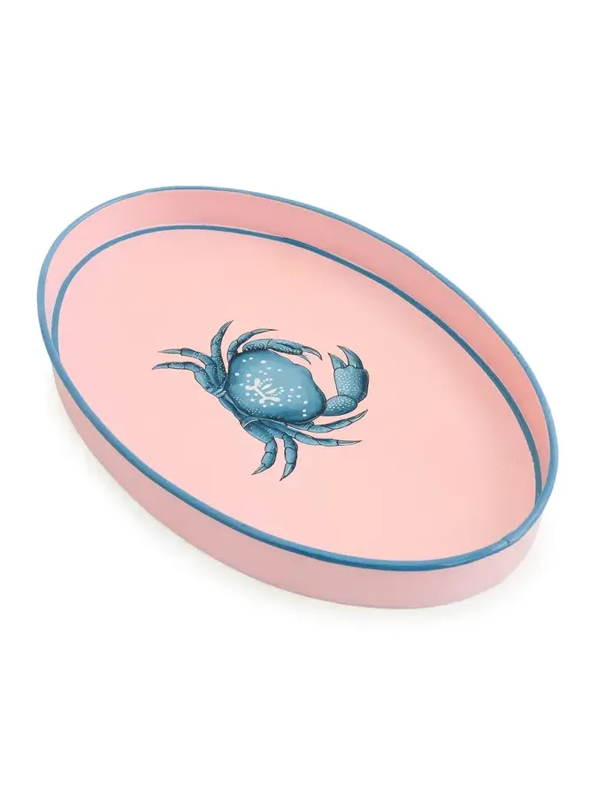 LES OTTOMANS Flora Hand Painted Iron Tray