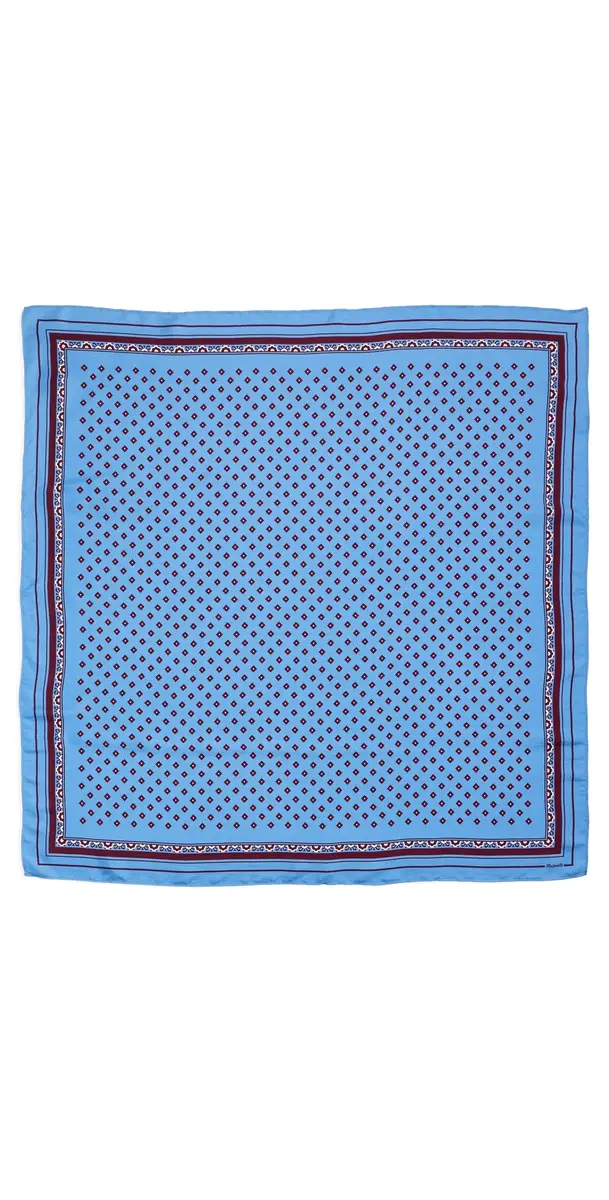 Madewell Medium Silk Bandana Retro Blue | Image 1 Madewell Medium Silk Bandana Retro Blue | Image 1