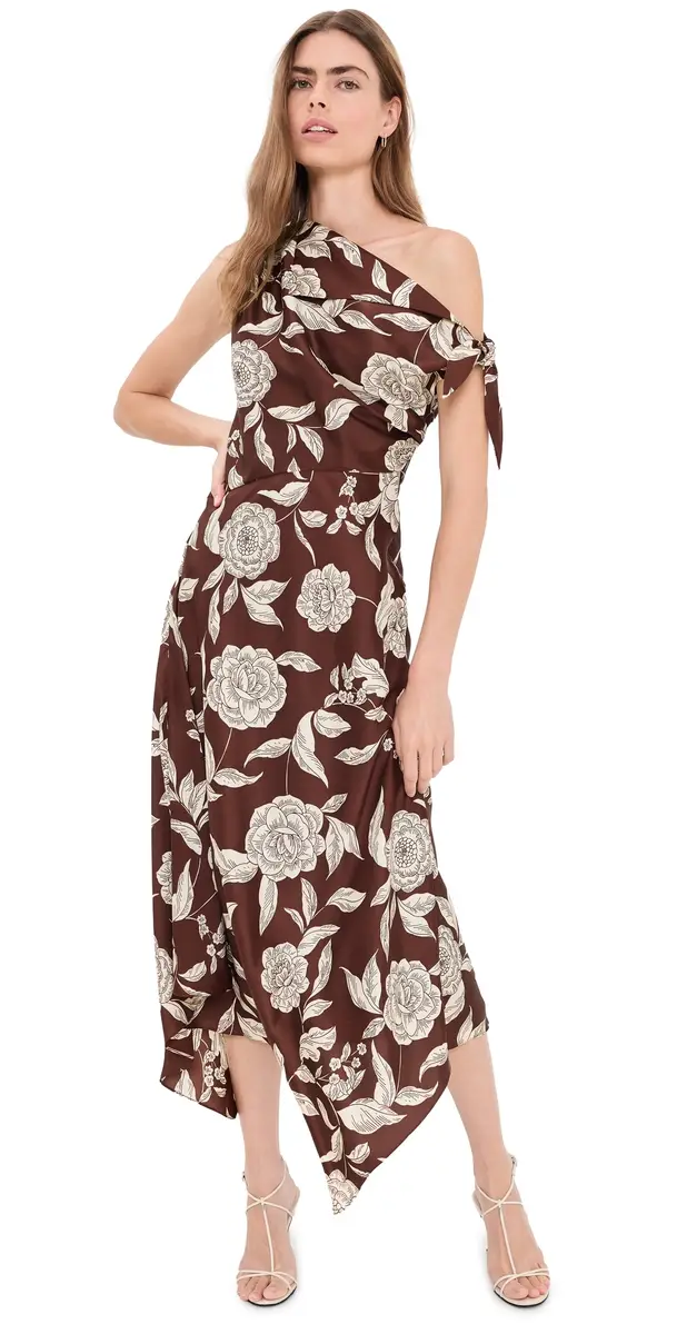 Loretta Dress Deep Redwood Multi Loretta Dress Deep Redwood Multi
