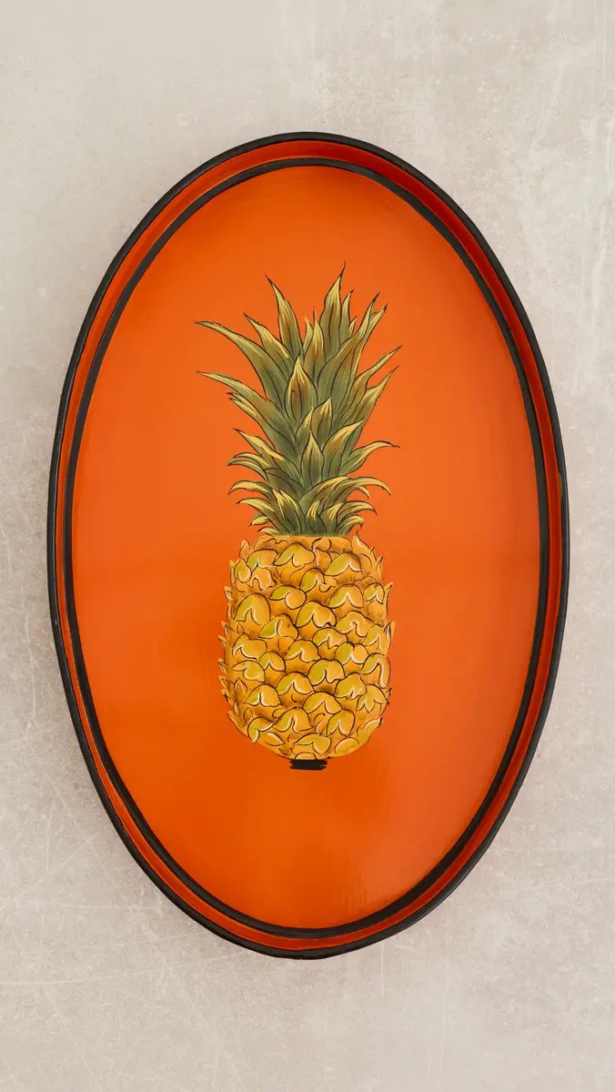 LES OTTOMANS Fauna Handpainted Iron Tray | Thumbnail 2