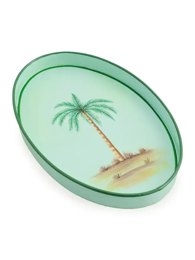 LES OTTOMANS Fauna Hand Painted Iron Tray