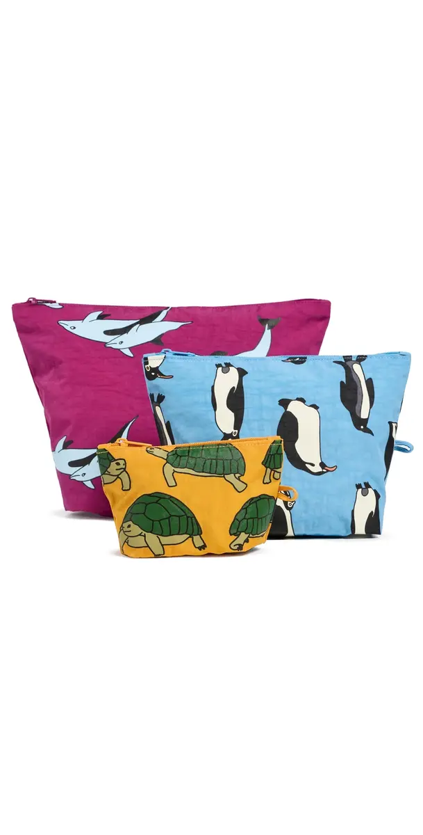 BAGGU Go Pouch Set Vacation Animals | Image 1 BAGGU Go Pouch Set Vacation Animals | Image 1