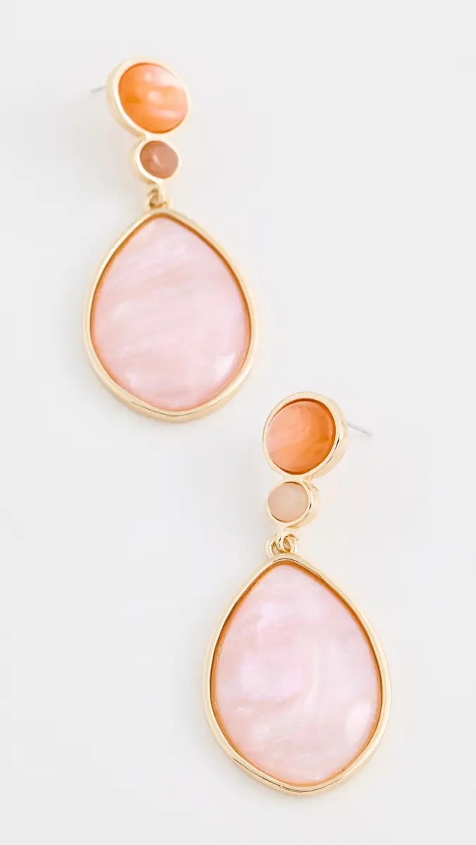By Adina Eden Colored Two-Tone Teardrop Drop Earrings | Thumbnail 4