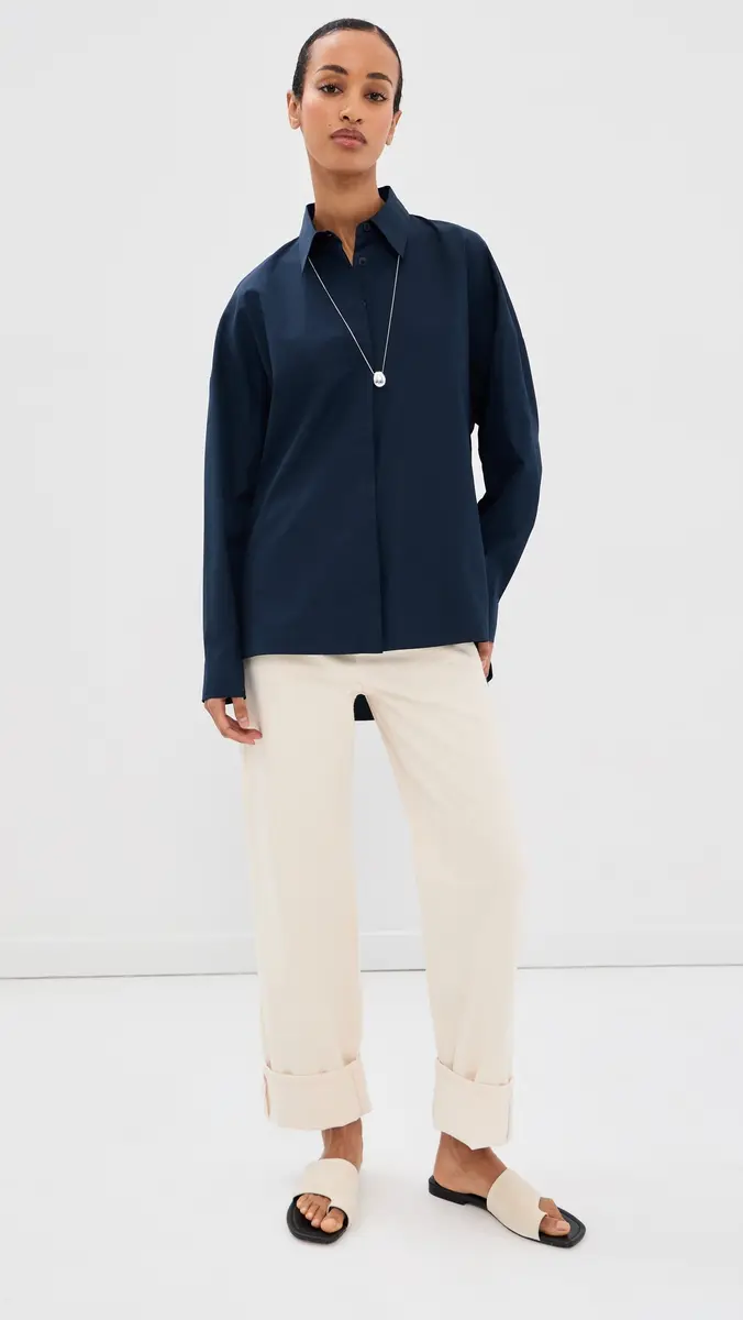 Tibi Gabe Oversized Button Down Shirt | Thumbnail 5