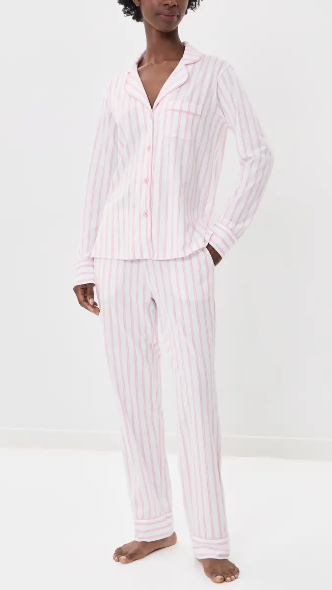 Petite Plume Luxe Pima Cotton Stripe Pajama Set | Thumbnail 2