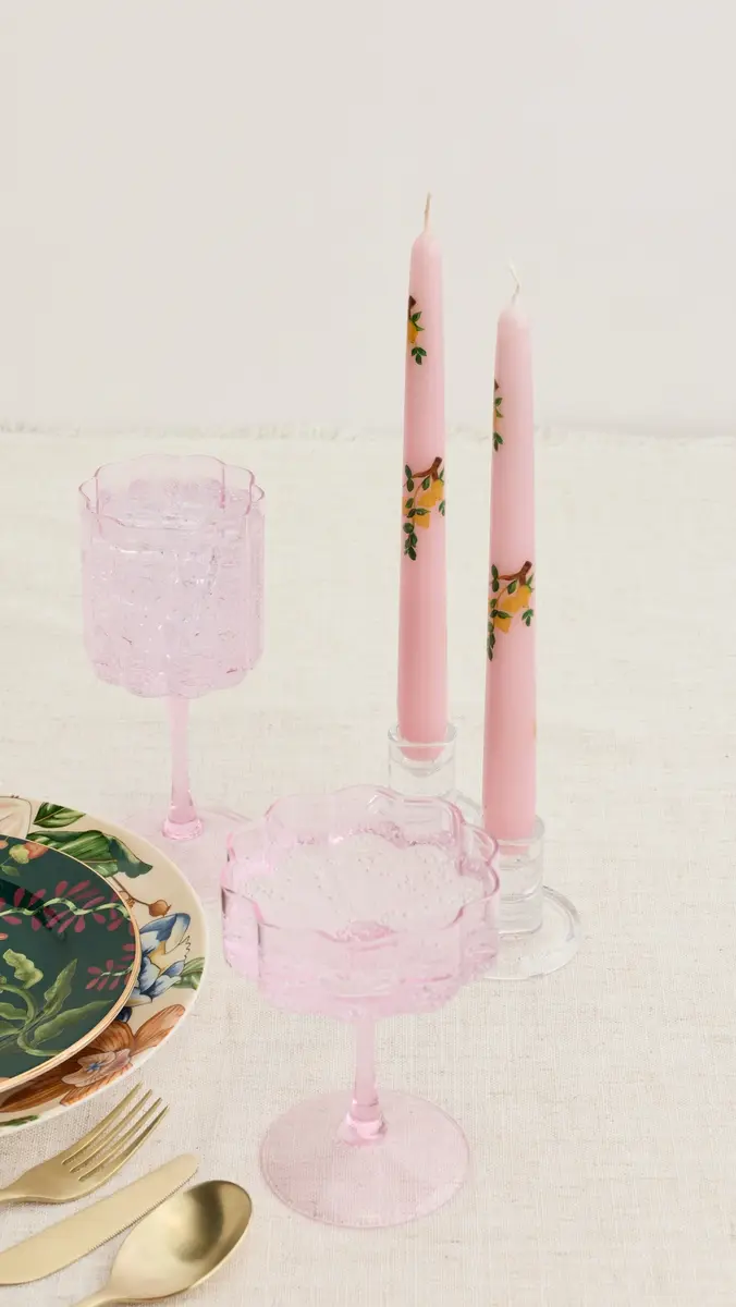 LES OTTOMANS Candlesticks Floral Set Of 2 | Thumbnail 4