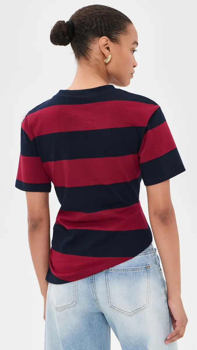 LIONESS In Transit Tee Burgundy Stripe | Thumbnail 3 LIONESS In Transit Tee Burgundy Stripe | Thumbnail 3