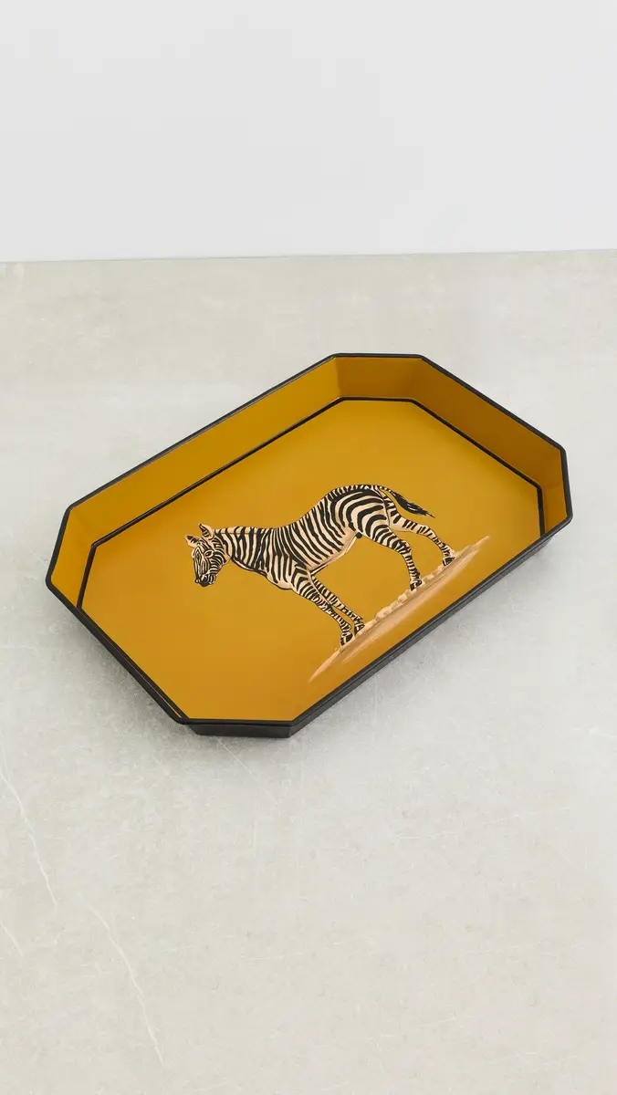 LES OTTOMANS Flora Handpainted Iron Tray | Thumbnail 2
