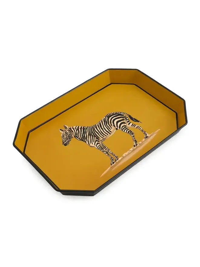 LES OTTOMANS Flora Handpainted Iron Tray