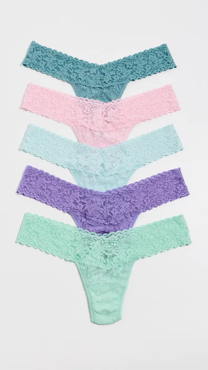 Hanky Panky Signature Lace Low Rise Thong Panties 5 Pack | Thumbnail 2