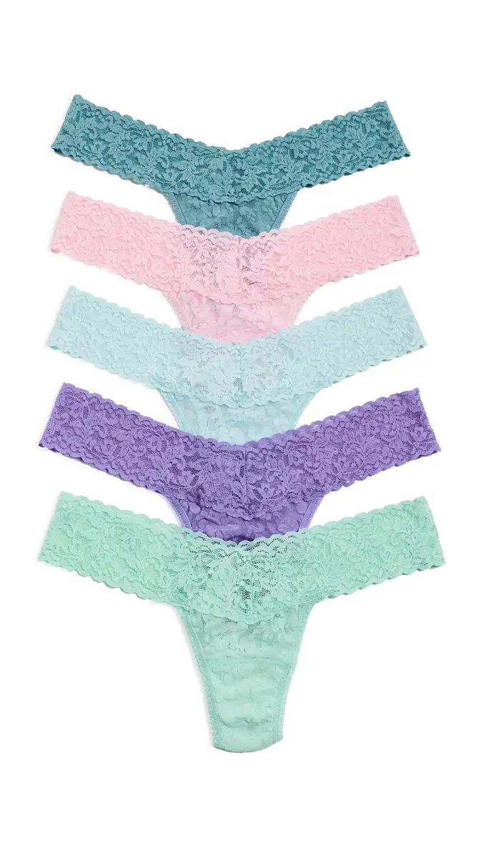 Hanky Panky Signature Lace Low Rise Thong Panties 5 Pack | Thumbnail 6