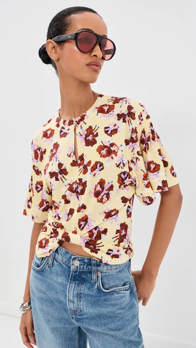 Rabanne Floral Top | Thumbnail 2 Rabanne Floral Top | Thumbnail 2