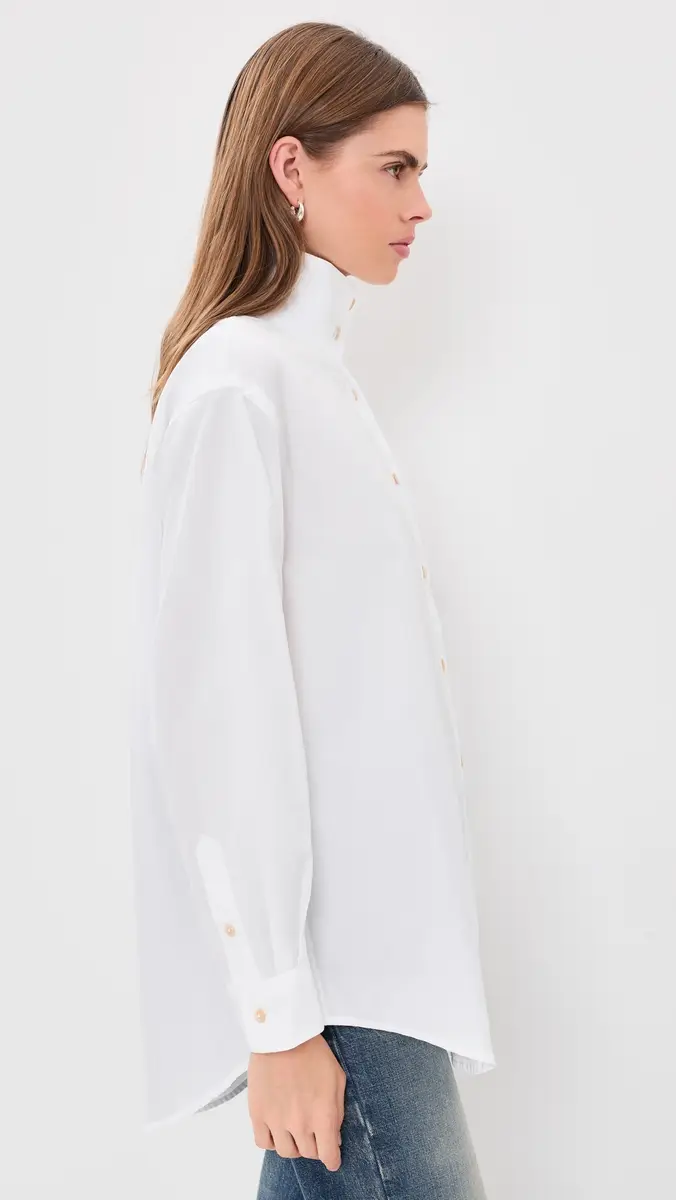 R13 Tall Collar Boyfriend Button Up Shirt | Thumbnail 4 R13 Tall Collar Boyfriend Button Up Shirt | Thumbnail 4