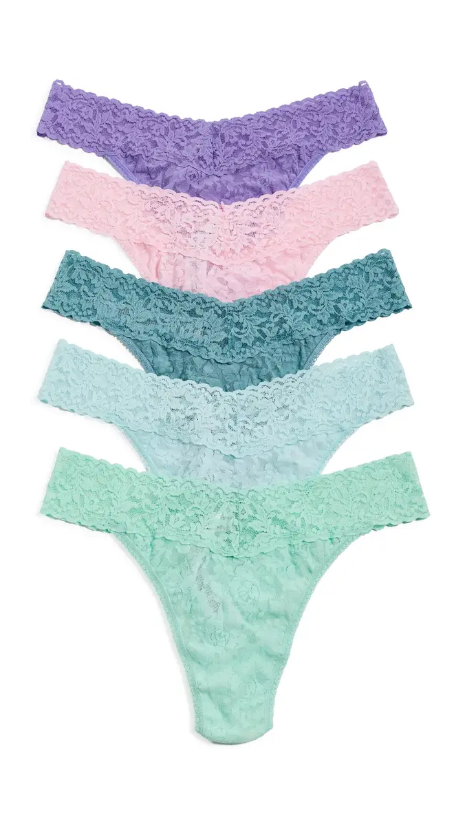 Hanky Panky Signature Lace Original Rise Thong Panties 5 Pack | Thumbnail 6 Hanky Panky Signature Lace Original Rise Thong Panties 5 Pack | Thumbnail 6
