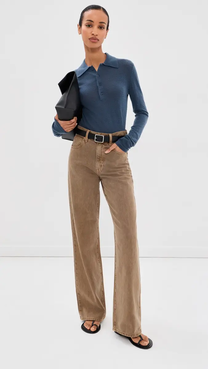 Tibi Mercerized Soft Wool Polo | Thumbnail 5 Tibi Mercerized Soft Wool Polo | Thumbnail 5