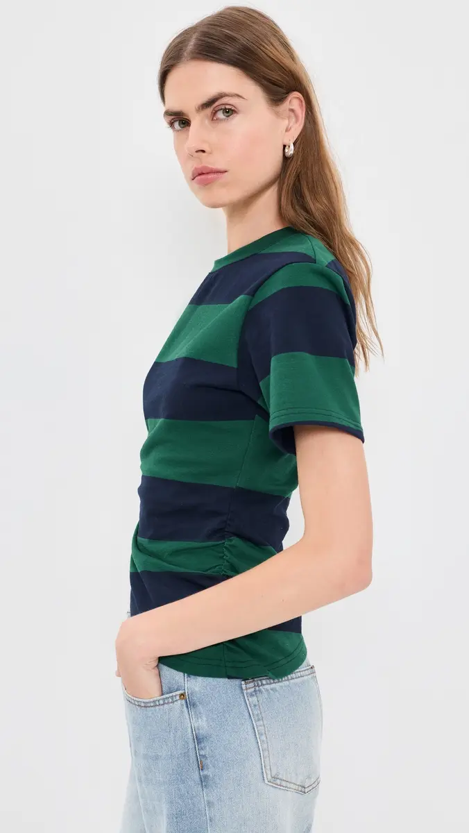 LIONESS In Transit Tee Forest Stripe | Thumbnail 4 LIONESS In Transit Tee Forest Stripe | Thumbnail 4