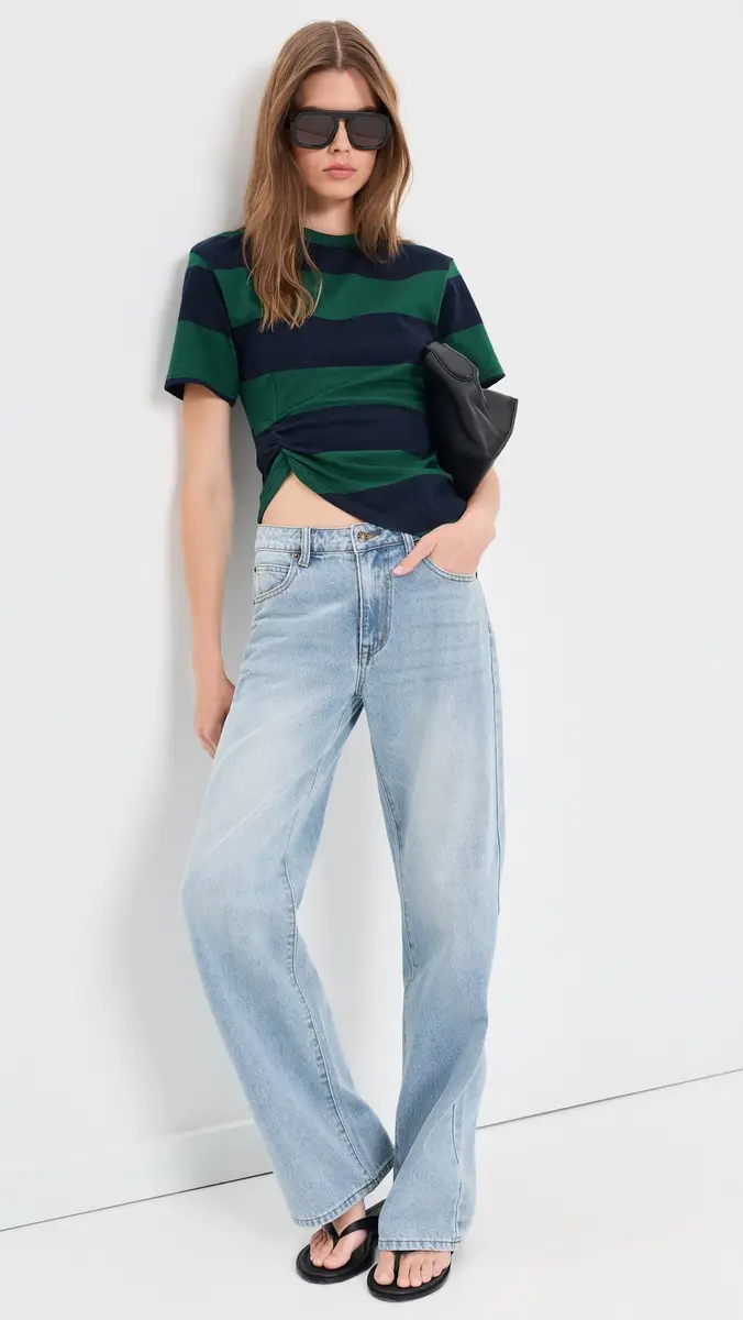LIONESS In Transit Tee Forest Stripe | Thumbnail 5 LIONESS In Transit Tee Forest Stripe | Thumbnail 5