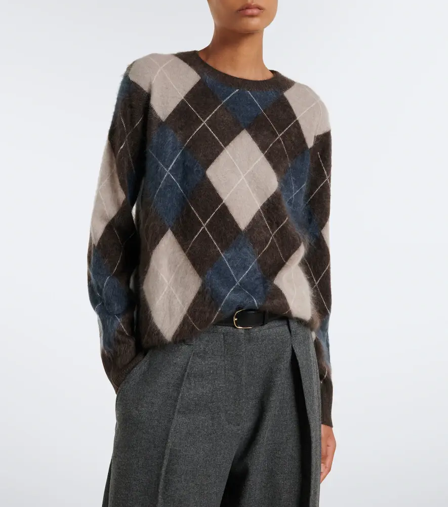 Lisa Yang Margy argyle cashmere sweater | Thumbnail 2 Lisa Yang Margy argyle cashmere sweater | Thumbnail 2