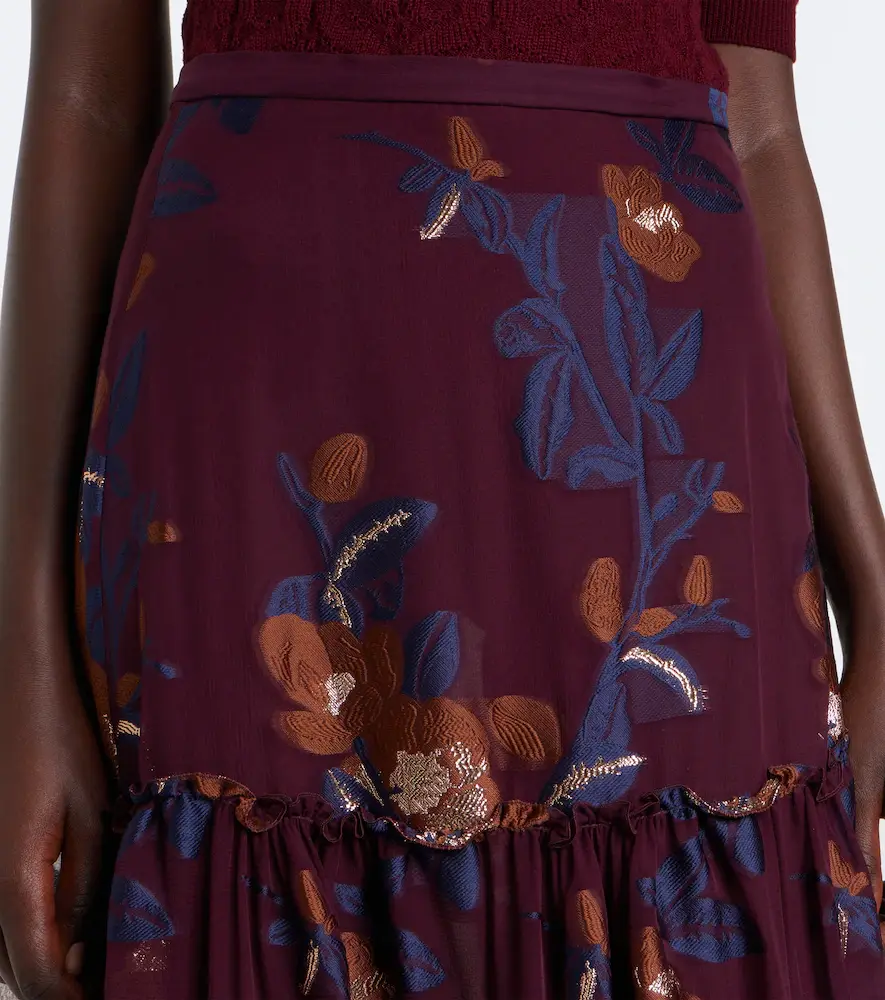 Etro Tiered silk-blend jacquard maxi skirt | Thumbnail 4