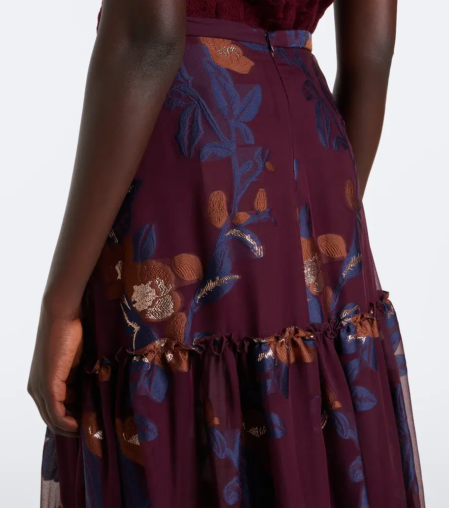 Etro Tiered silk-blend jacquard maxi skirt | Thumbnail 6