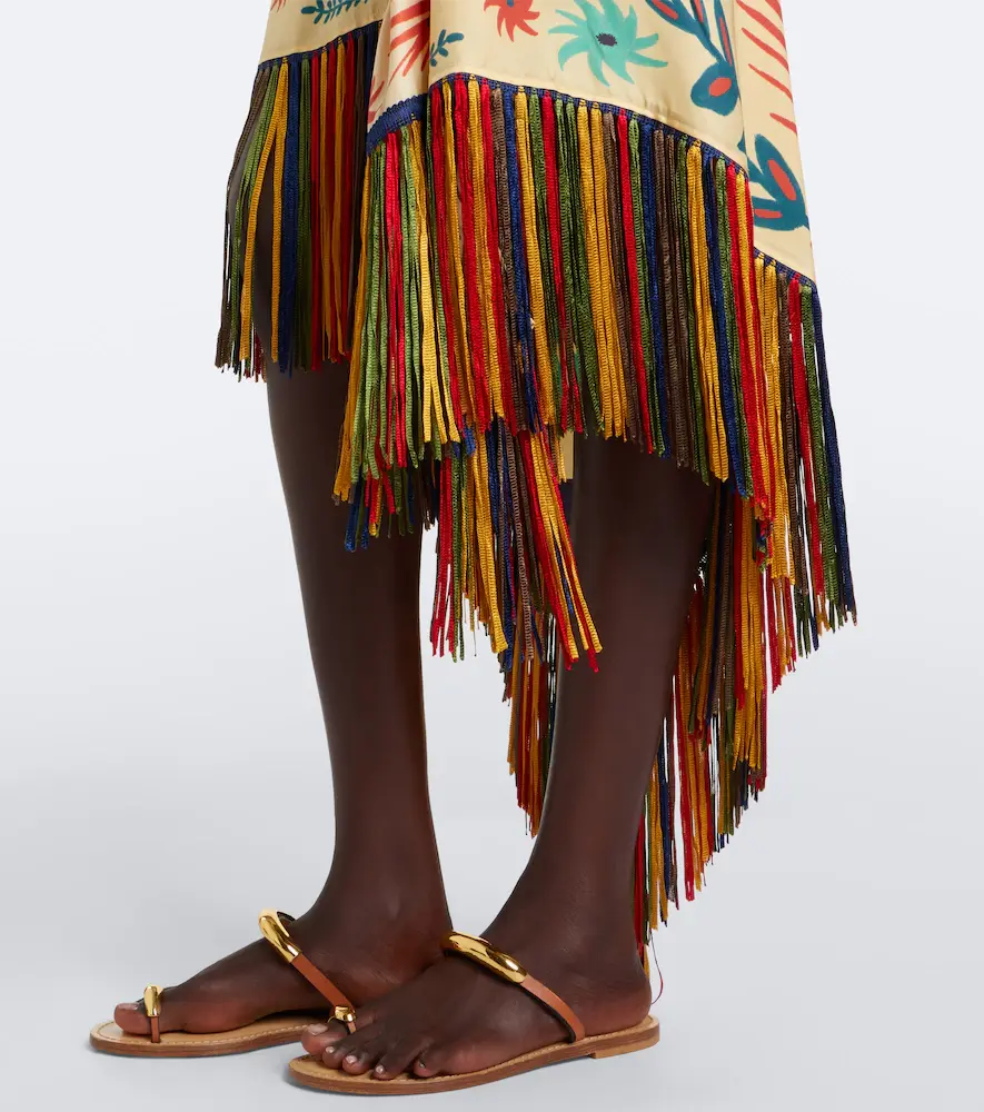 Etro Fringed printed asymmetric silk midi skirt | Thumbnail 3 Etro Fringed printed asymmetric silk midi skirt | Thumbnail 3