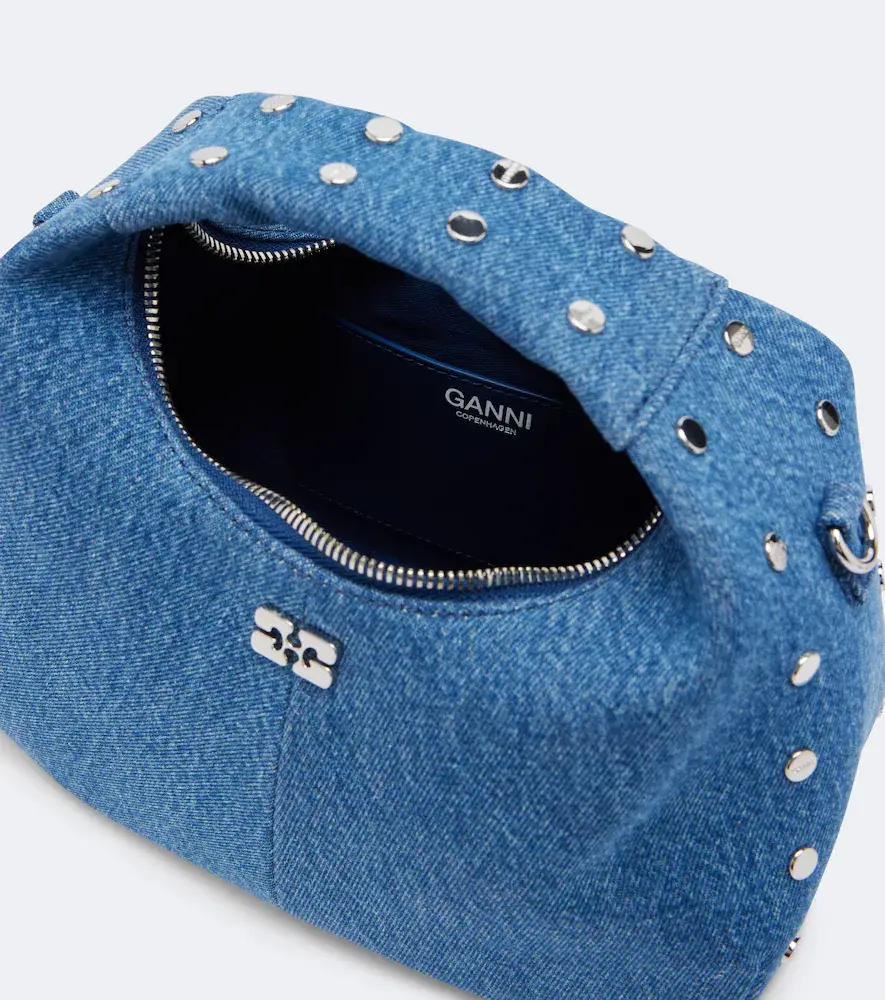 Ganni Mini denim top-handle bag | Thumbnail 2 Ganni Mini denim top-handle bag | Thumbnail 2