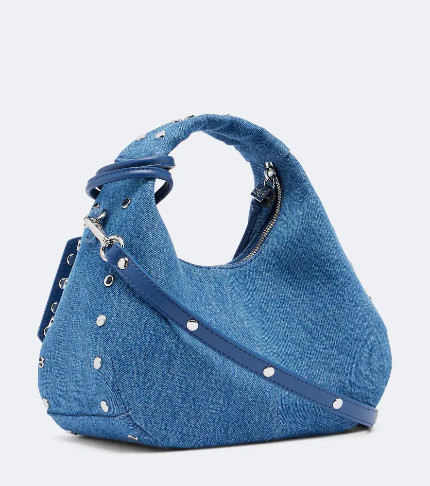 Ganni Mini denim top-handle bag | Thumbnail 3 Ganni Mini denim top-handle bag | Thumbnail 3