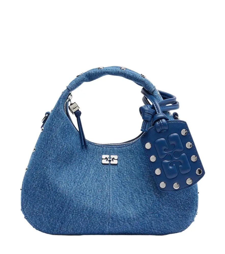 Ganni Mini denim top-handle bag | Image 1 Ganni Mini denim top-handle bag | Image 1