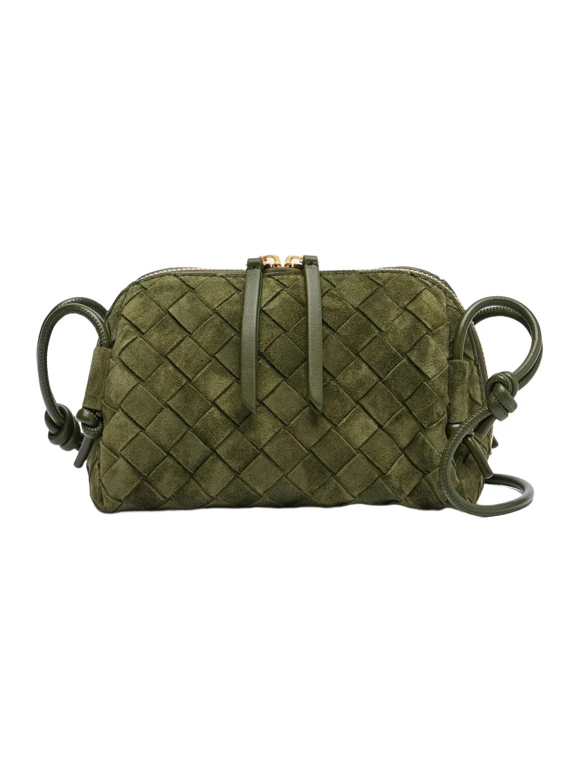 Bottega Veneta Concert Intrecciato Mini suede crossbody bag