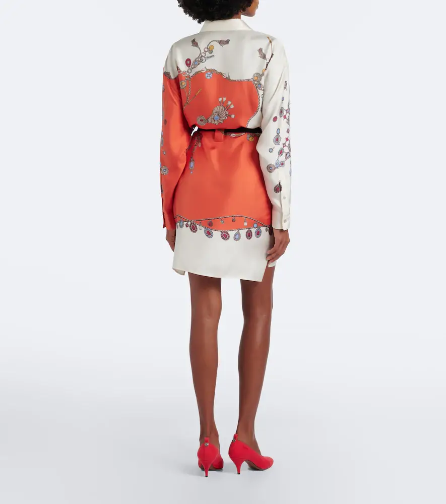 Versace Printed silk twill shirt dress | Thumbnail 2 Versace Printed silk twill shirt dress | Thumbnail 2