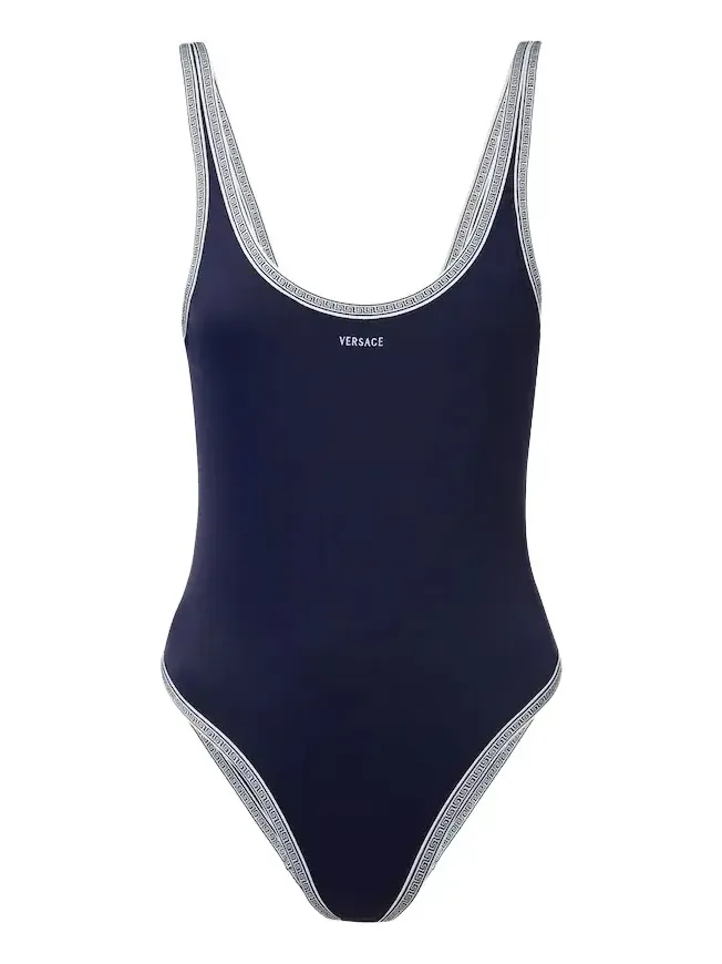 Greca logo embroidered swimsuit Greca logo embroidered swimsuit