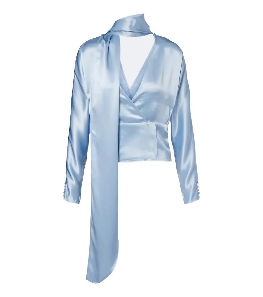 Ganni Scarf-detail blouse | Image 1 Ganni Scarf-detail blouse | Image 1