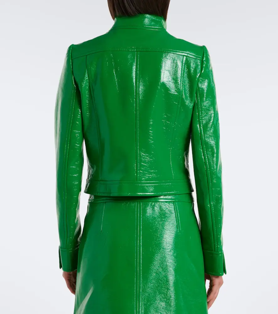 Courrèges Courrèges Logo vinyl cropped jacket | Thumbnail 3 Courrèges Courrèges Logo vinyl cropped jacket | Thumbnail 3