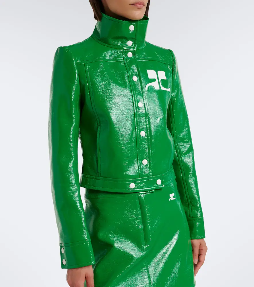 Courrèges Courrèges Logo vinyl cropped jacket | Thumbnail 5 Courrèges Courrèges Logo vinyl cropped jacket | Thumbnail 5