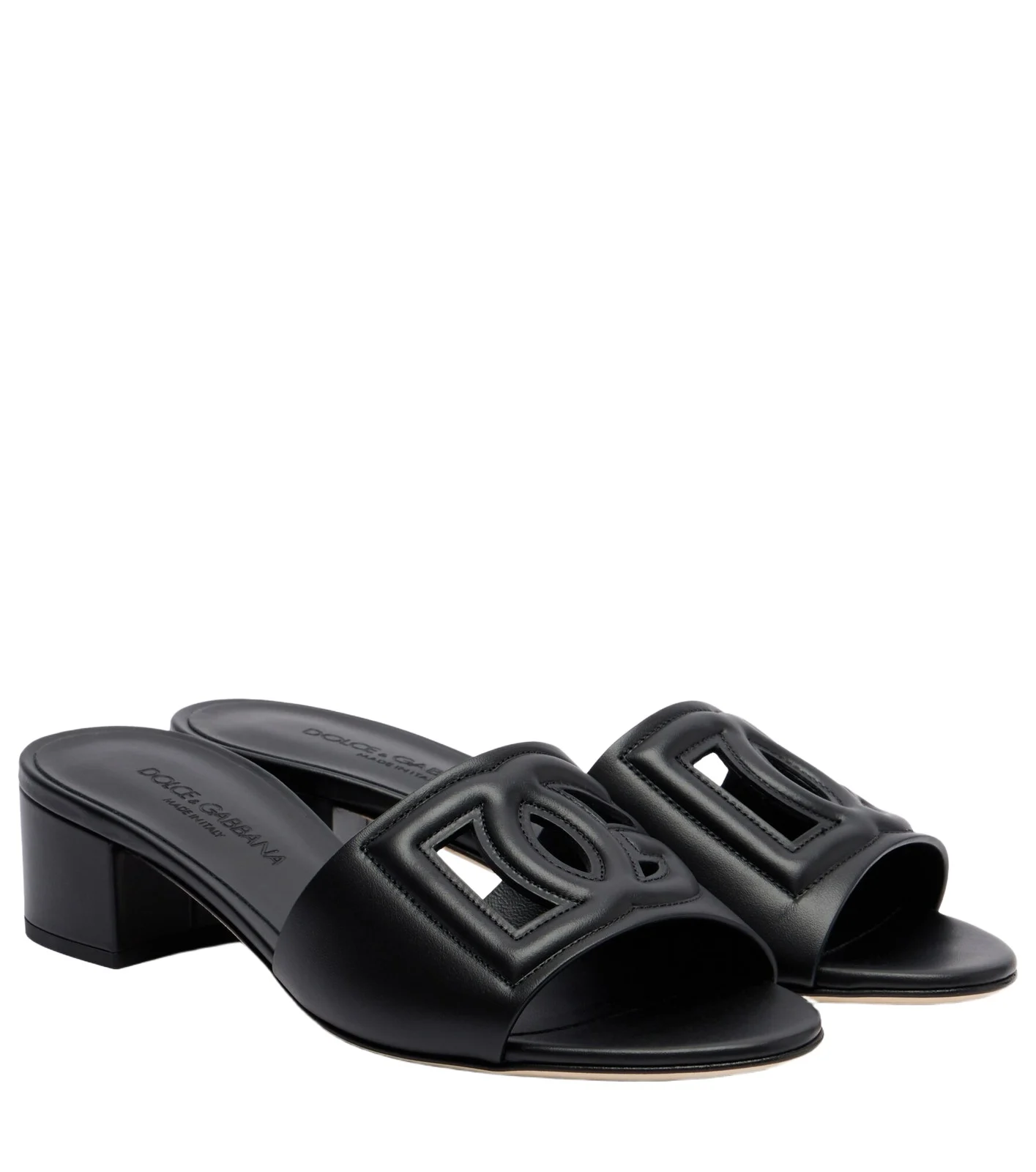Dolce & Gabbana DG leather mules