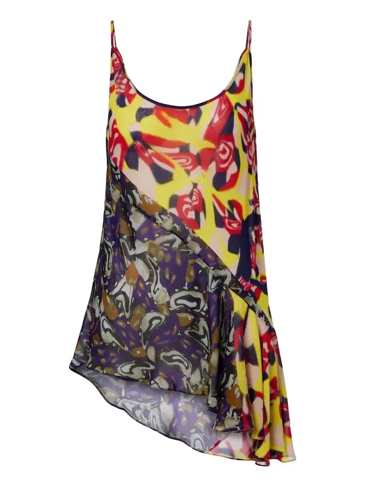 Dries Van Noten Printed asymmetric top