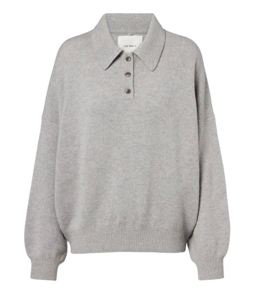 Lisa Yang Etta cashmere polo sweater | Image 1 Lisa Yang Etta cashmere polo sweater | Image 1