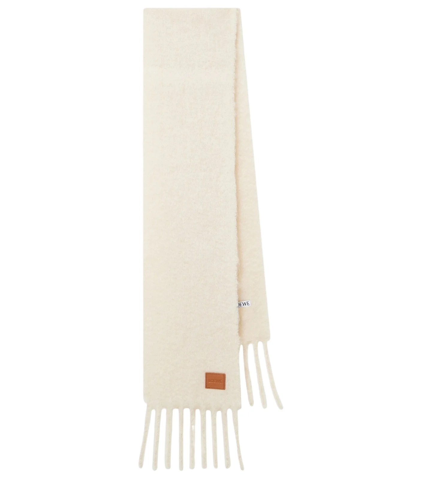Fringed mohair and wool-blend scarf Fringed mohair and wool-blend scarf