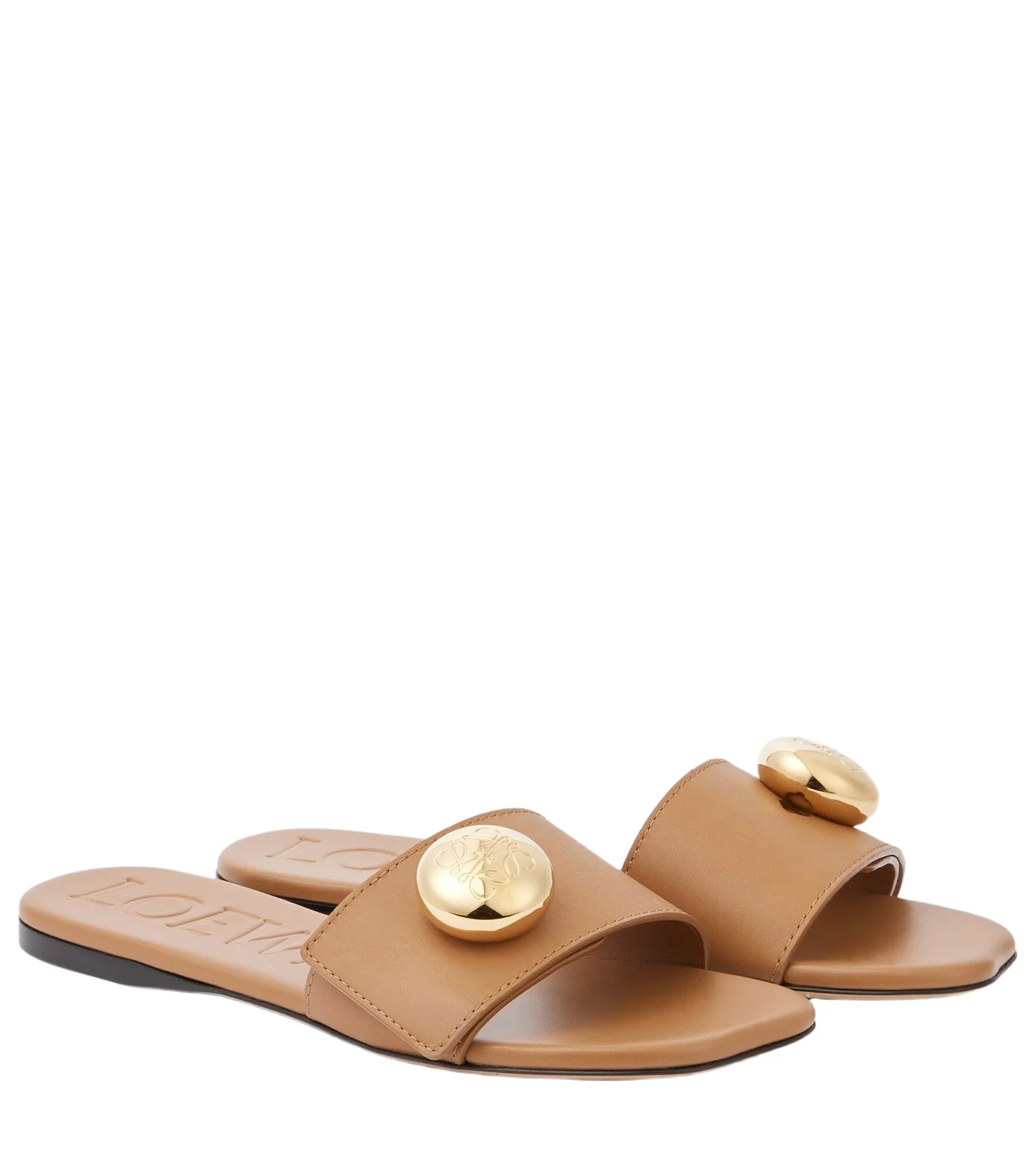 Loewe Pebble leather slides