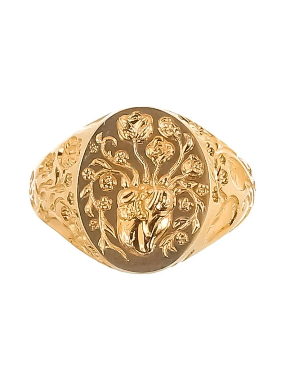 CASTRO SMITH Diamond Mini Heart Signet Ring