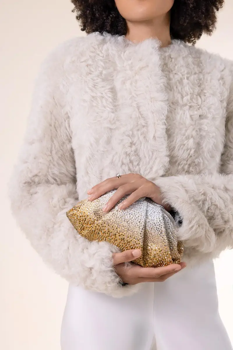 Judith Leiber Gemma Crystal Clutch - Silver Golden | Thumbnail 2