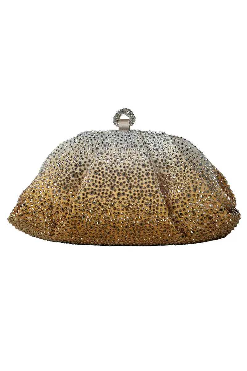 Judith Leiber Gemma Crystal Clutch - Silver Golden | Image 1 Judith Leiber Gemma Crystal Clutch - Silver Golden | Image 1