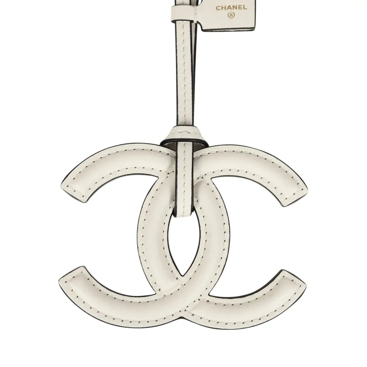 Chanel Chanel CC Logo Bag Charm White Lambskin Gold Hardware | Thumbnail 2 Chanel Chanel CC Logo Bag Charm White Lambskin Gold Hardware | Thumbnail 2
