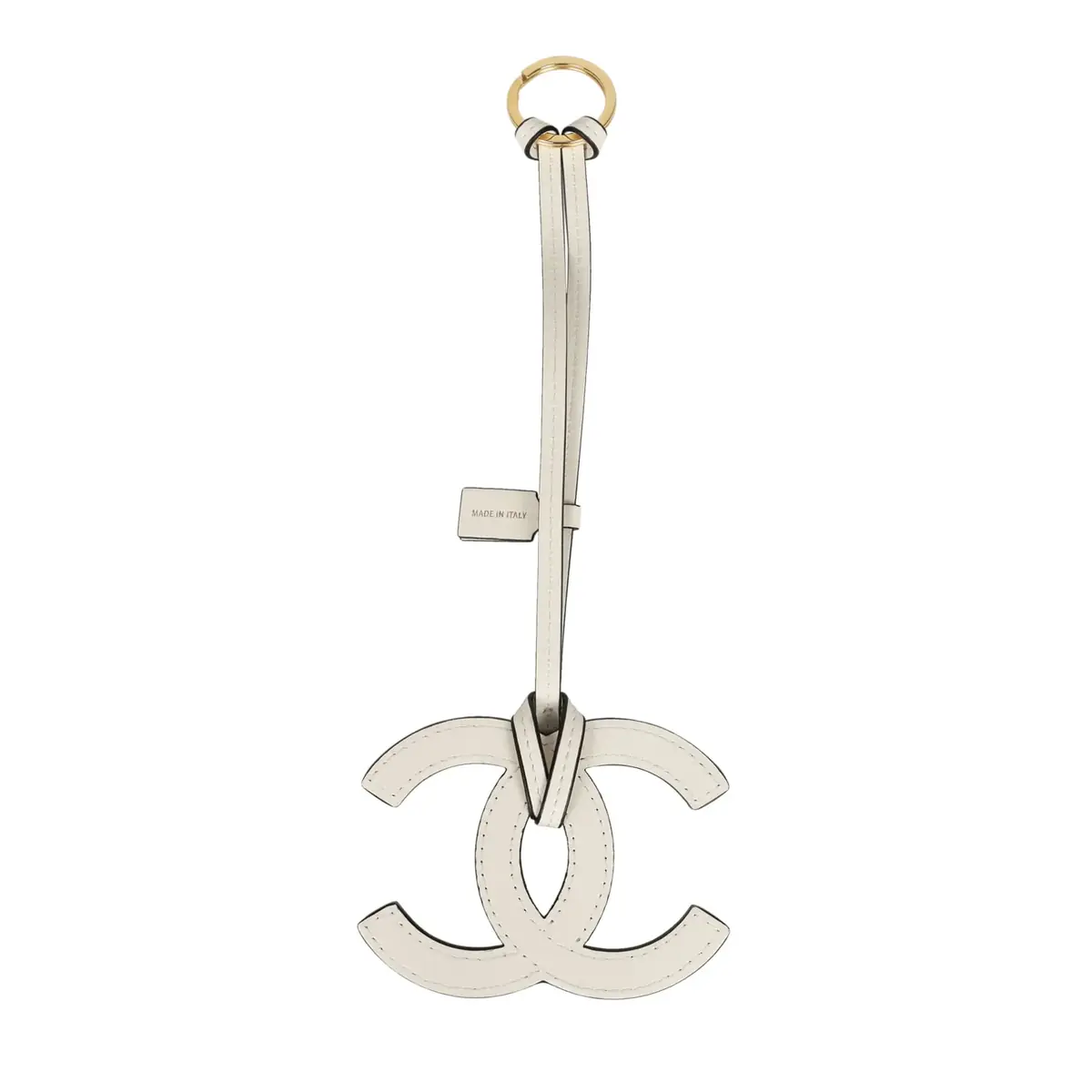Chanel Chanel CC Logo Bag Charm White Lambskin Gold Hardware | Thumbnail 6 Chanel Chanel CC Logo Bag Charm White Lambskin Gold Hardware | Thumbnail 6