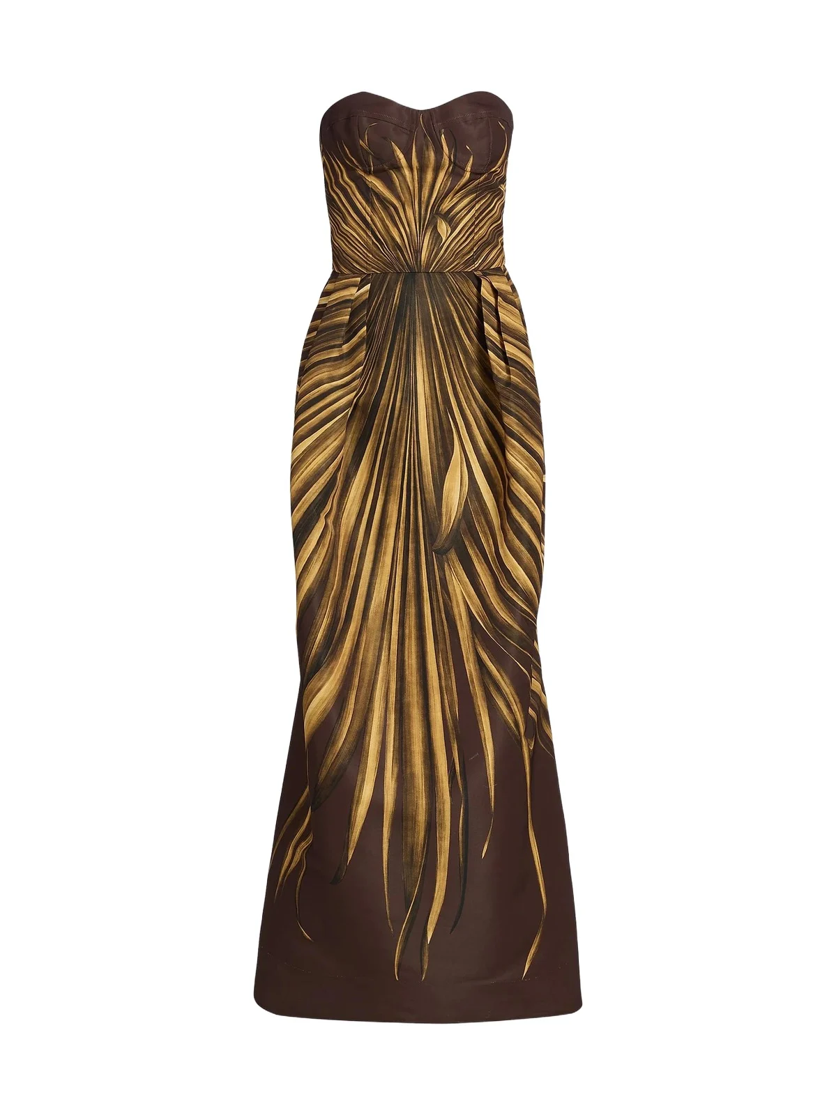 Women's Palm Faille Sleeveless Bustier Gown